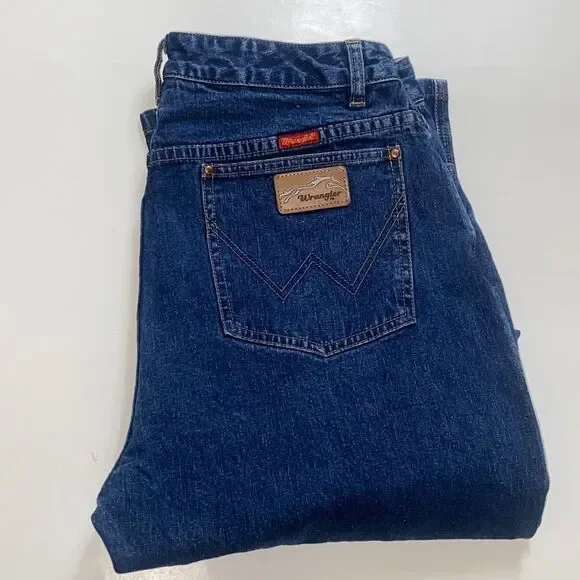 Vintage Unisex Classic Wrangler TM Jeans 32/33 Approximately No Label 🏷️ - Picture 2 of 16